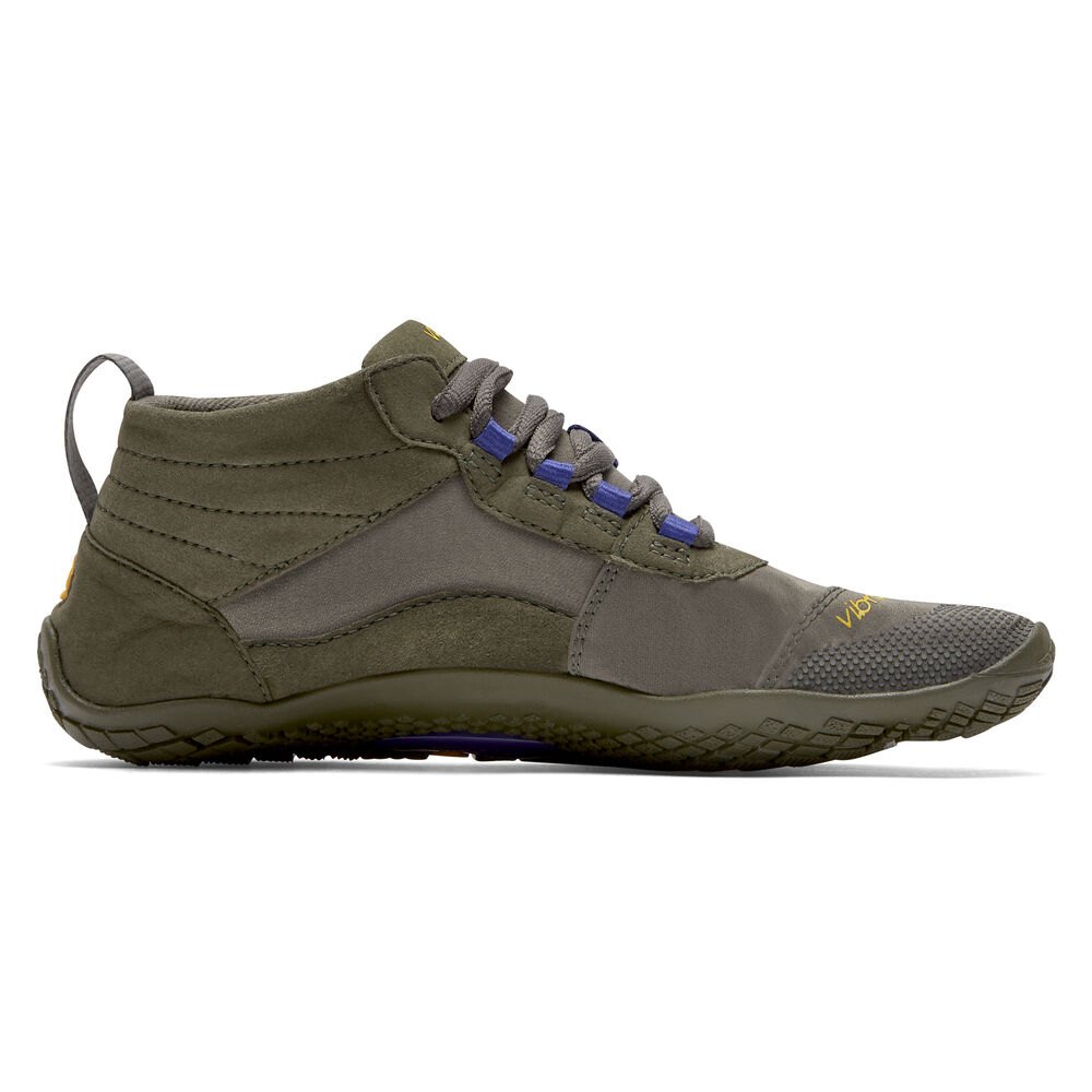 Vibram FiveFingers Dame Løbesko Olivengrøn/Lilla - V-Trek - 6083EATZO